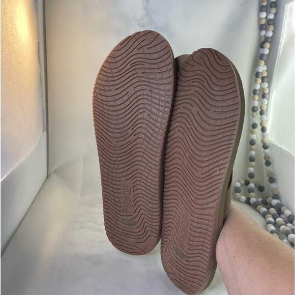 Flojos waverunner, sporty fabric lined strap w/texture sock Tan Men size 14 - Picture 4 of 5